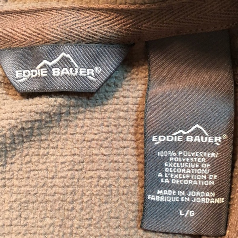 Eddie Bauer size Large cocoa brown knit shirt - Picture 4 of 8